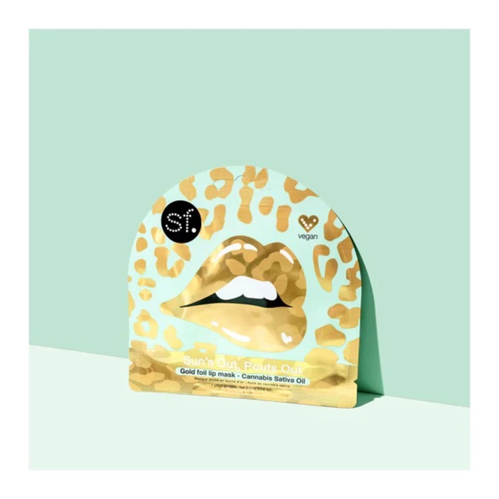 FREE WITH PURCHASE OVER $50 SF Glow Gold Foil Lip & Face Masks